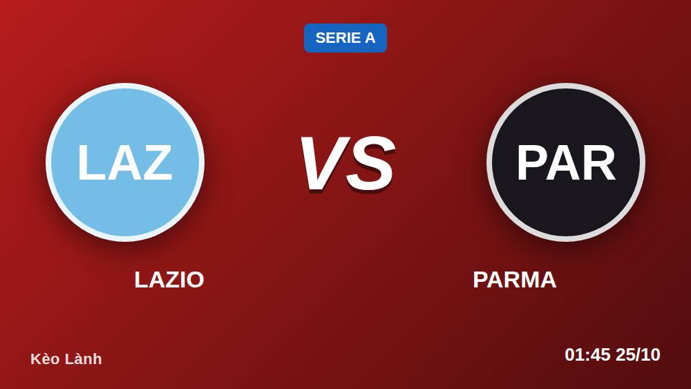 Lazio vs Parma: Chuyên gia bóc tách kèo -245 tại Olimpico